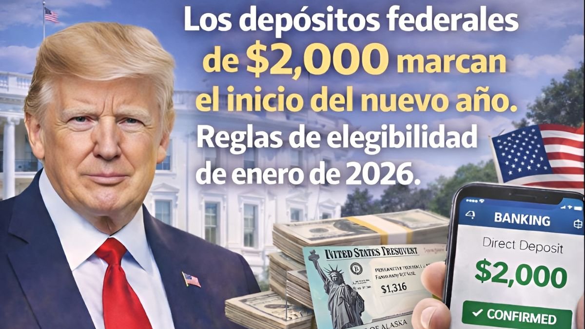 depósitos federales $2000, pago federal enero 2026, depósito directo gobierno EE.UU., reglas de elegibilidad 2026, pago estímulo enero, ayuda económica federal,