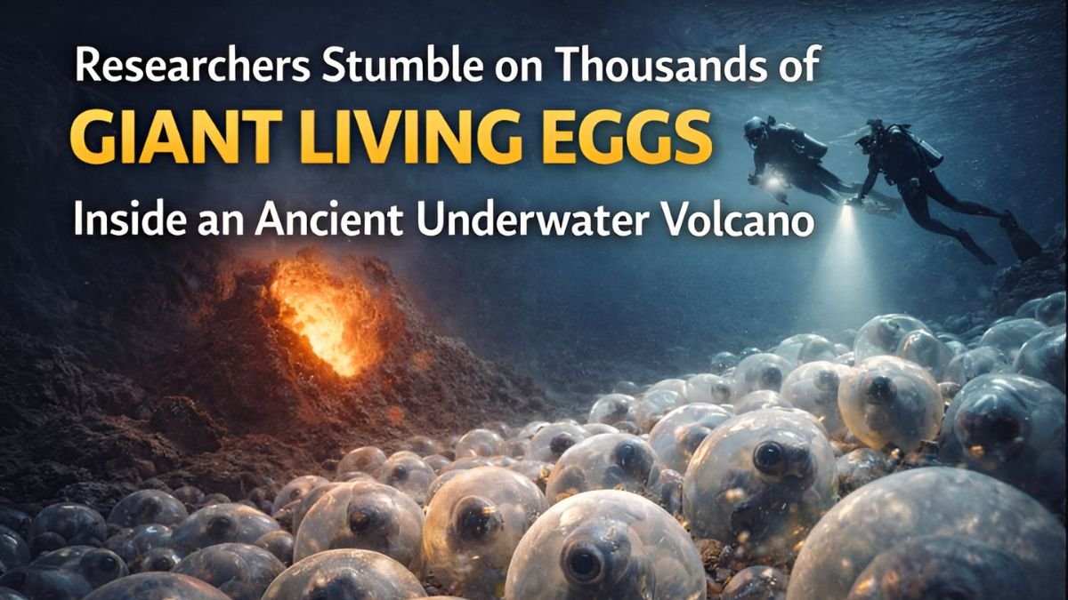 giant living eggs underwater volcano, ancient underwater volcano discovery, deep sea research findings, marine science news, underwater volcano mystery,